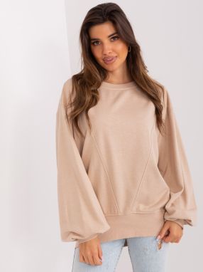 Beige hoodie, oversize fit