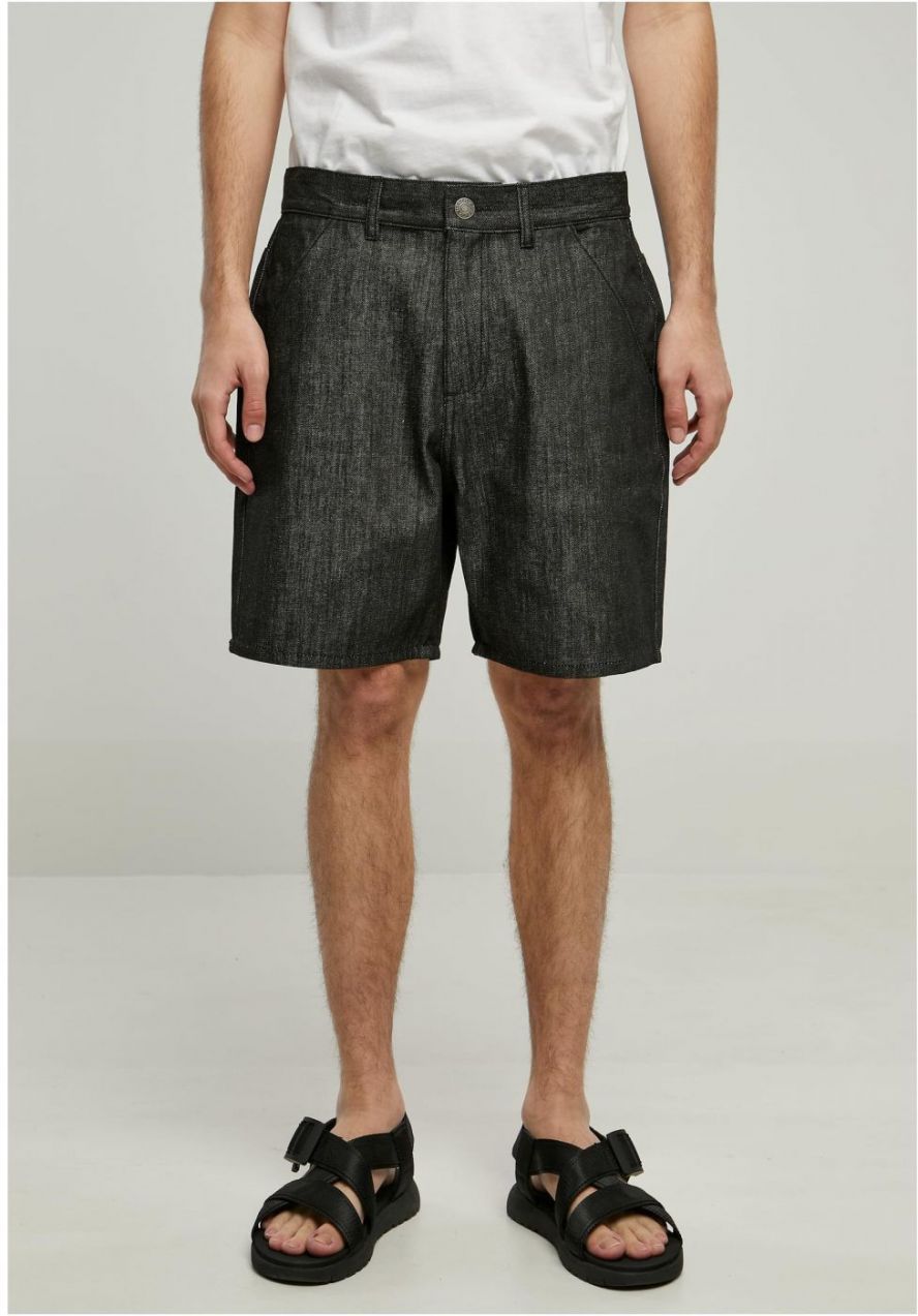 Denim Bermuda shorts dark black