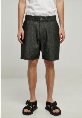 Denim Bermuda shorts dark black