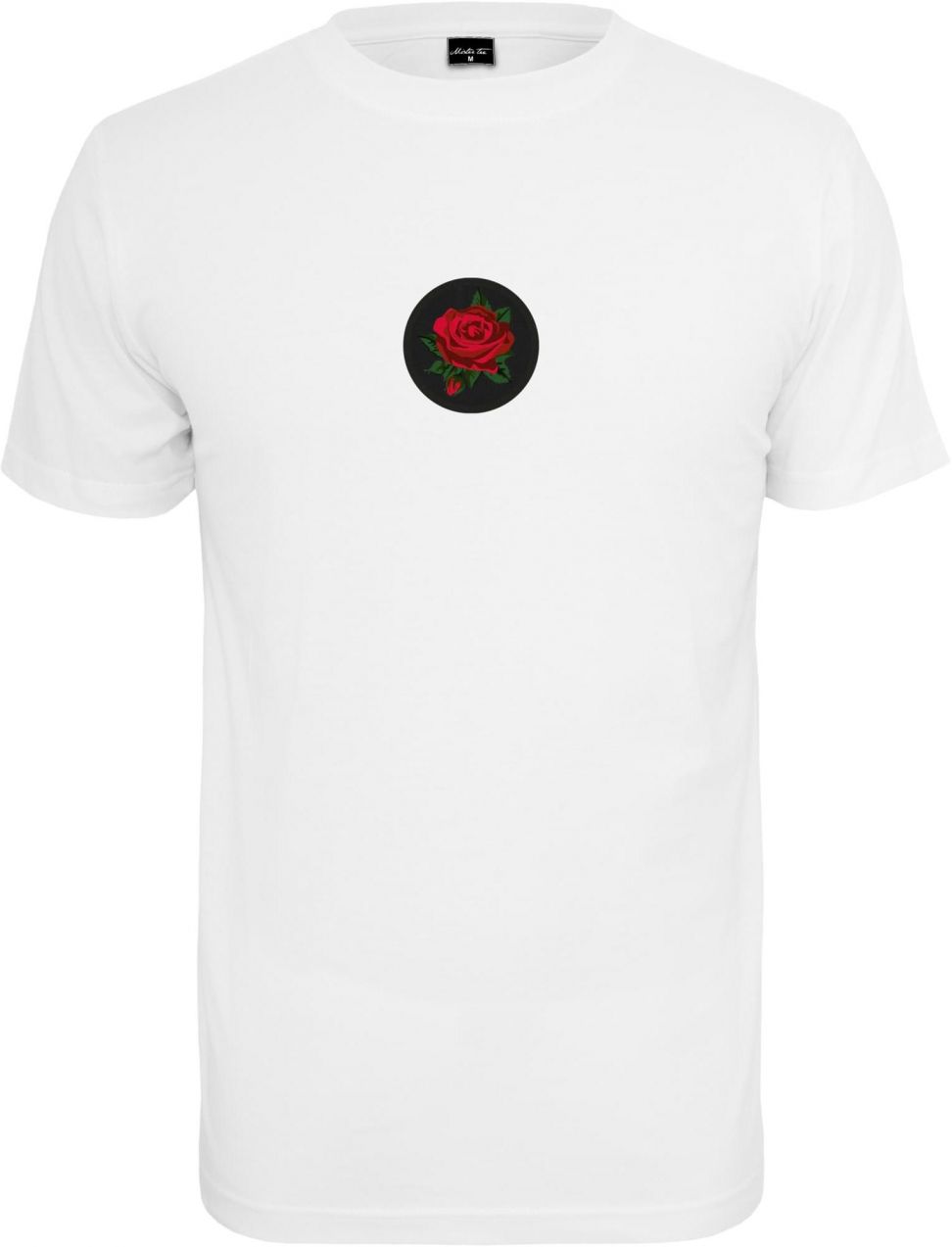 White T-shirt Rose Patch