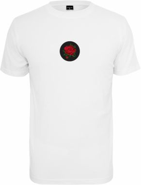 White T-shirt Rose Patch