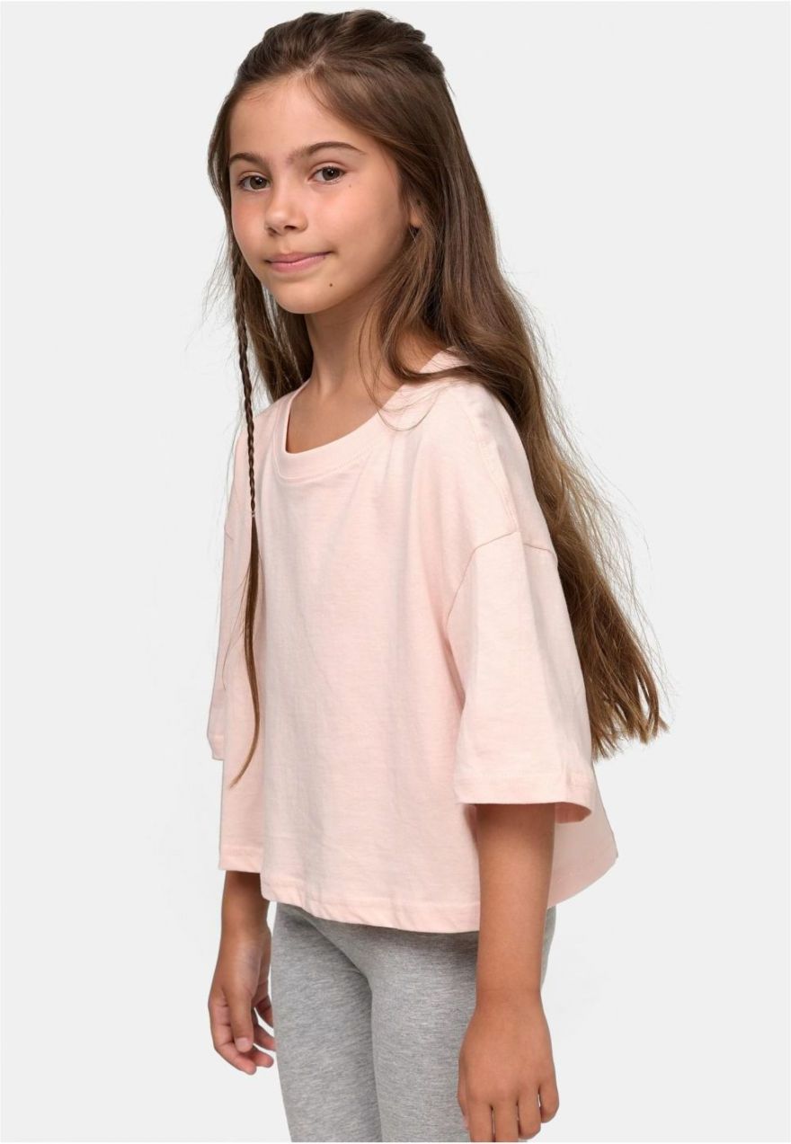 Girls' Short Kimono T-Shirt Pink