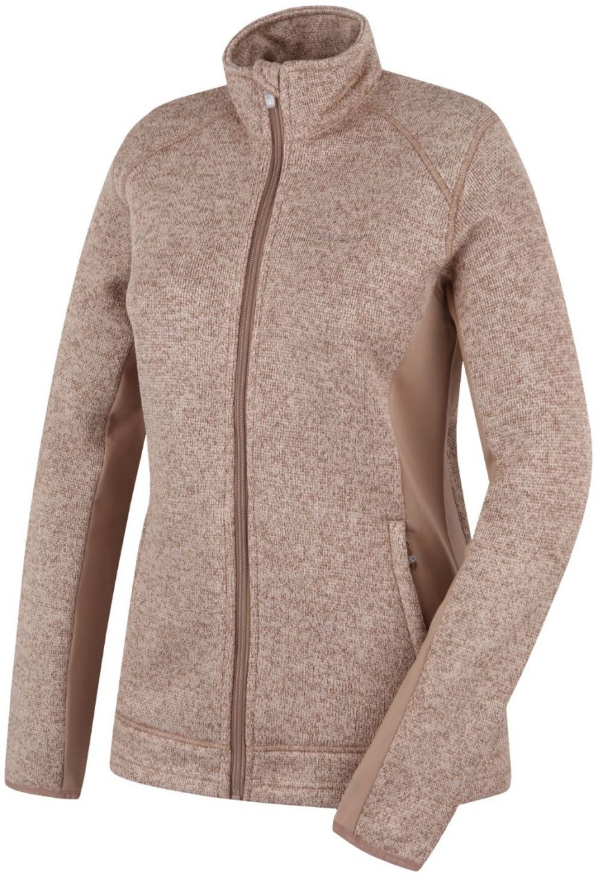 Women's fleece sweater with zipper HUSKY Alan L beige