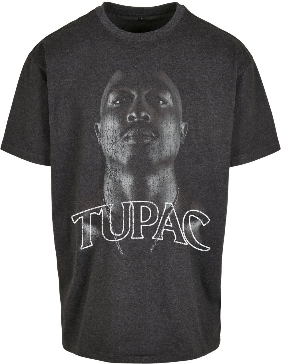 Tupac Up Oversize Tee Charcoal