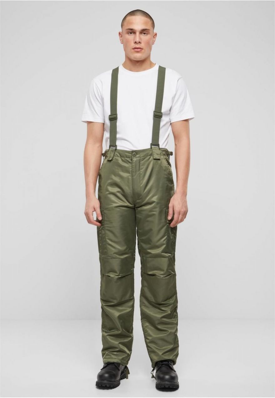 Olivové termálne dungarees