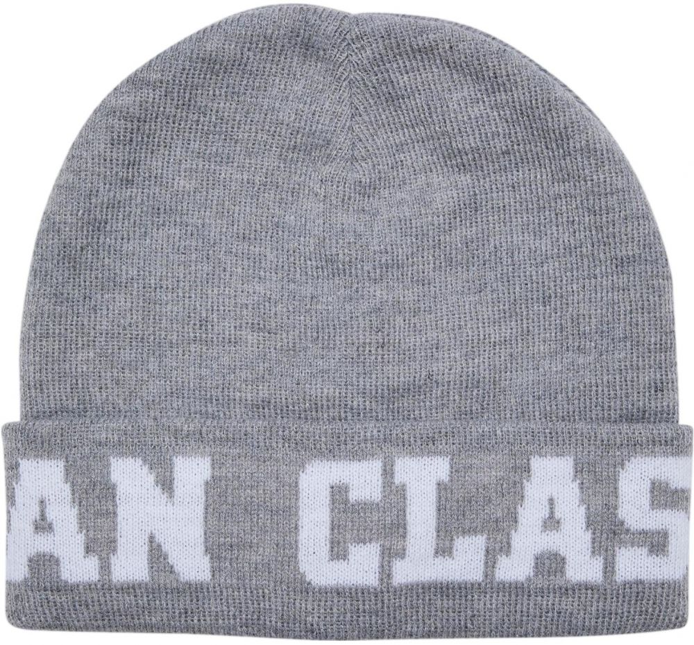 Jaquard Beanie logo grey
