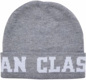 Jaquard Beanie logo grey