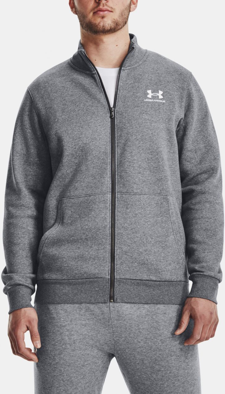 Sivá mikina Under Armour UA Essential Flc Track Jkt