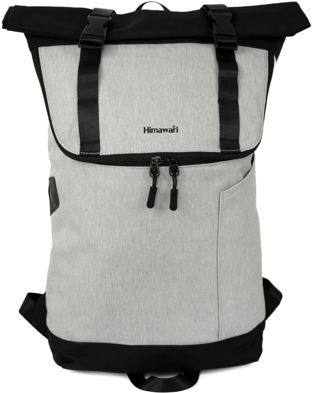 Himawari Unisex's Backpack Tr23093-1 Black/Light Grey