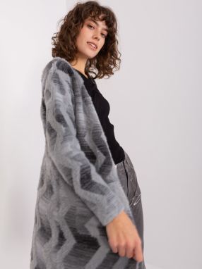 Grey women's cardigan with pockets