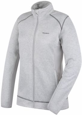 Women's fleece sweater with zipper HUSKY Alan L light grey