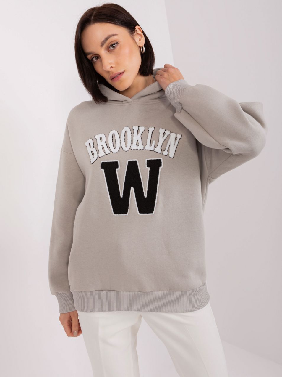 Grey insulated hoodie