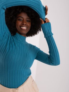 Classic long-sleeved navy sweater