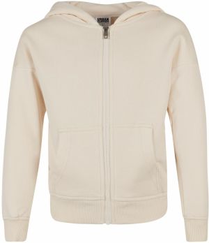 Girls' Organic Zipper Terry Hooded Whitesand