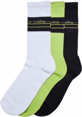 Loading Socks 3-Pack White/Black/Frozen Yellow