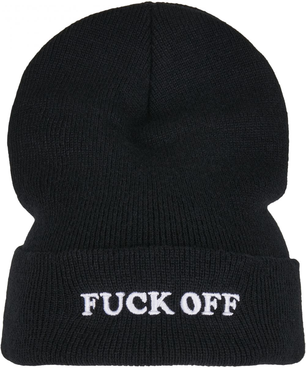 Fuck Off Beanie Black/White