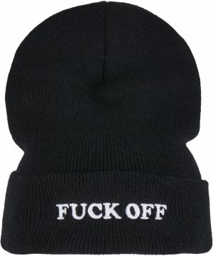Fuck Off Beanie Black/White