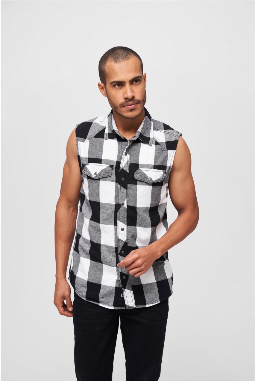 Sleeveless shirt white/black