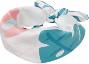 Big Satin Bandana Turquoise Floral