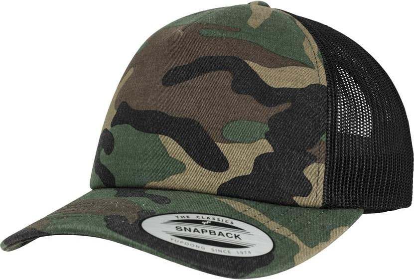 Camo Trucker Beanie woodcamo/blk