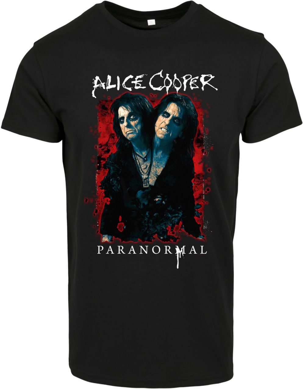 Alice Cooper Paranormal Splatter Adult Black Tee Black