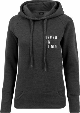 Ladies Never On Time Hoody Coal