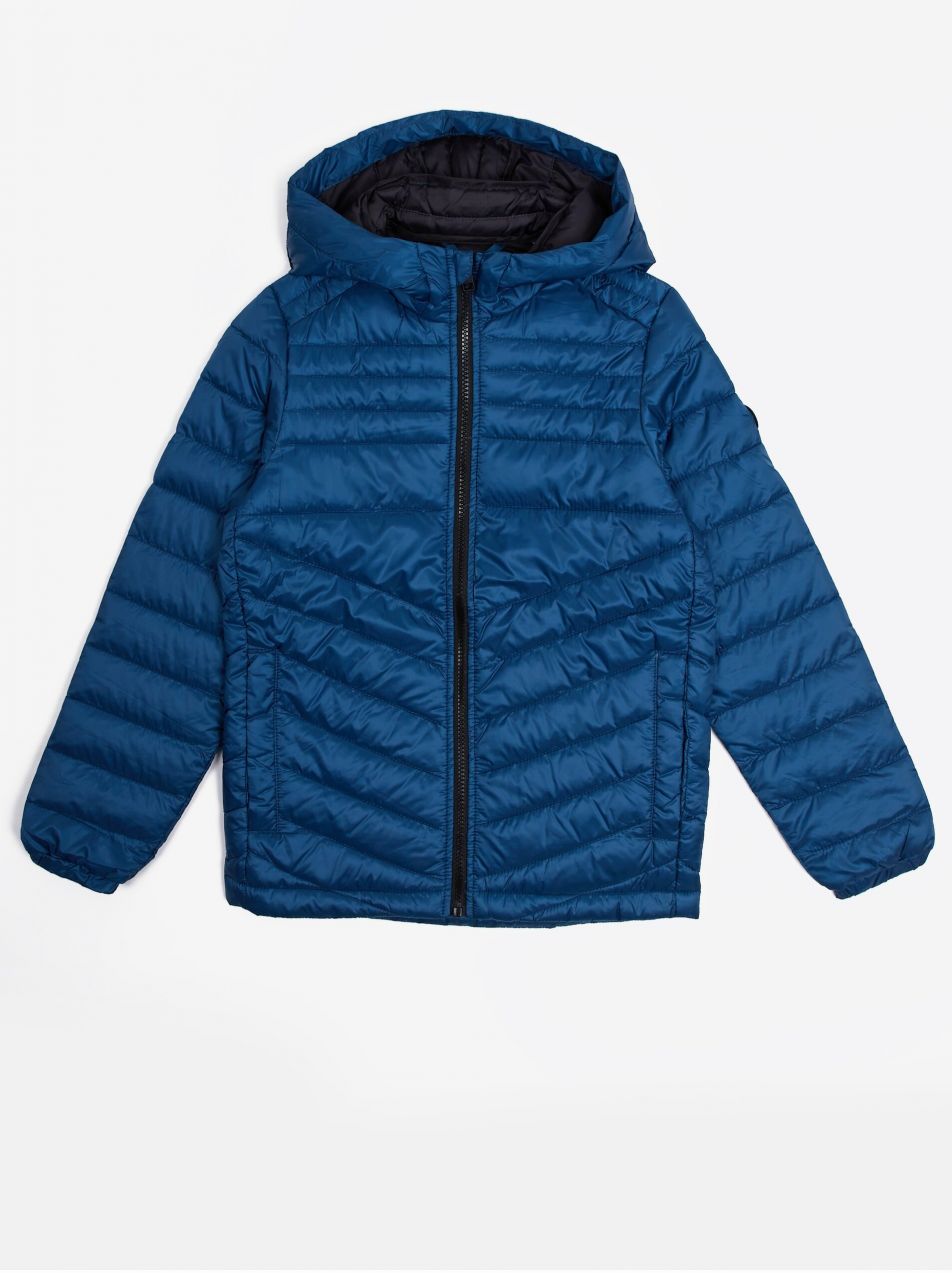 Tmavomodrá chlapčenská prešívaná bunda Jack & Jones Hero
