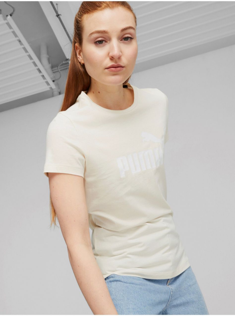 Krémové dámske tričko Puma ESS