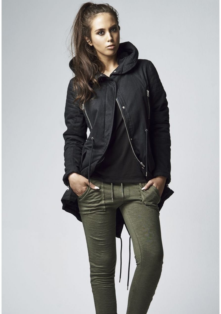 Women's Sherpa Parka Cotton Parka Black