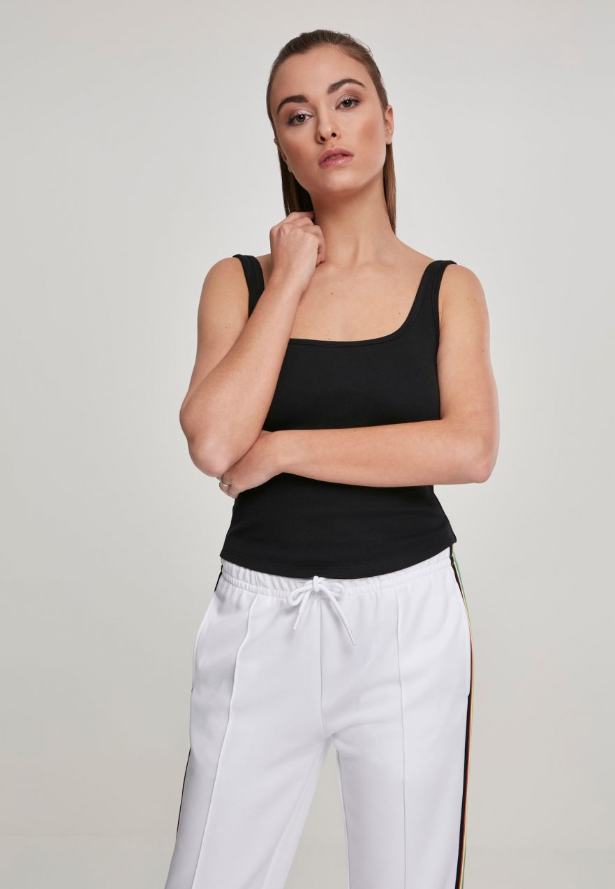Women's wide-necked top in black