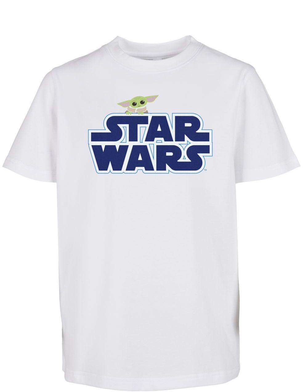 Children's T-shirt with blue Star Wars logo white
