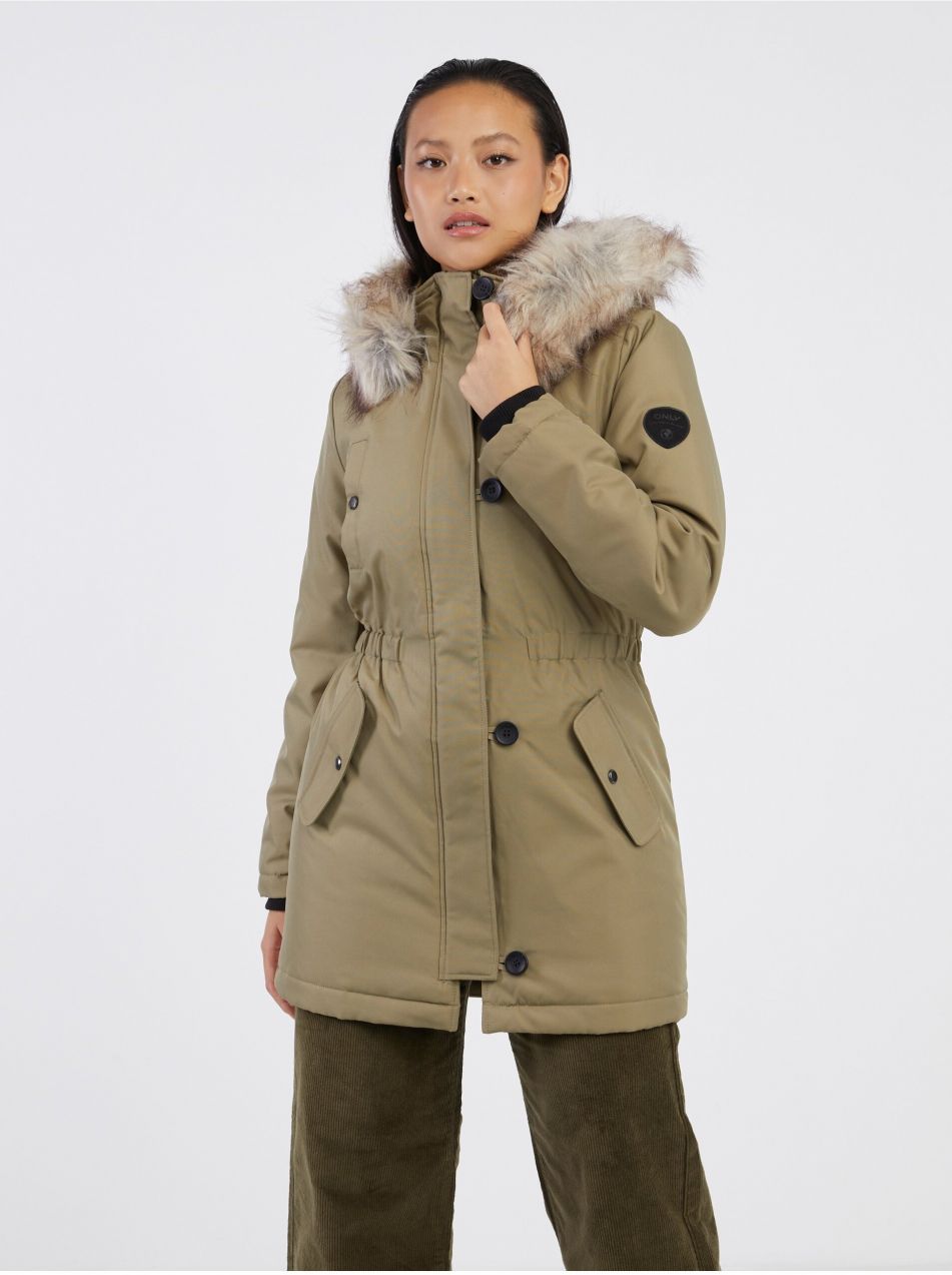 Kaki dámska parka ONLY Iris
