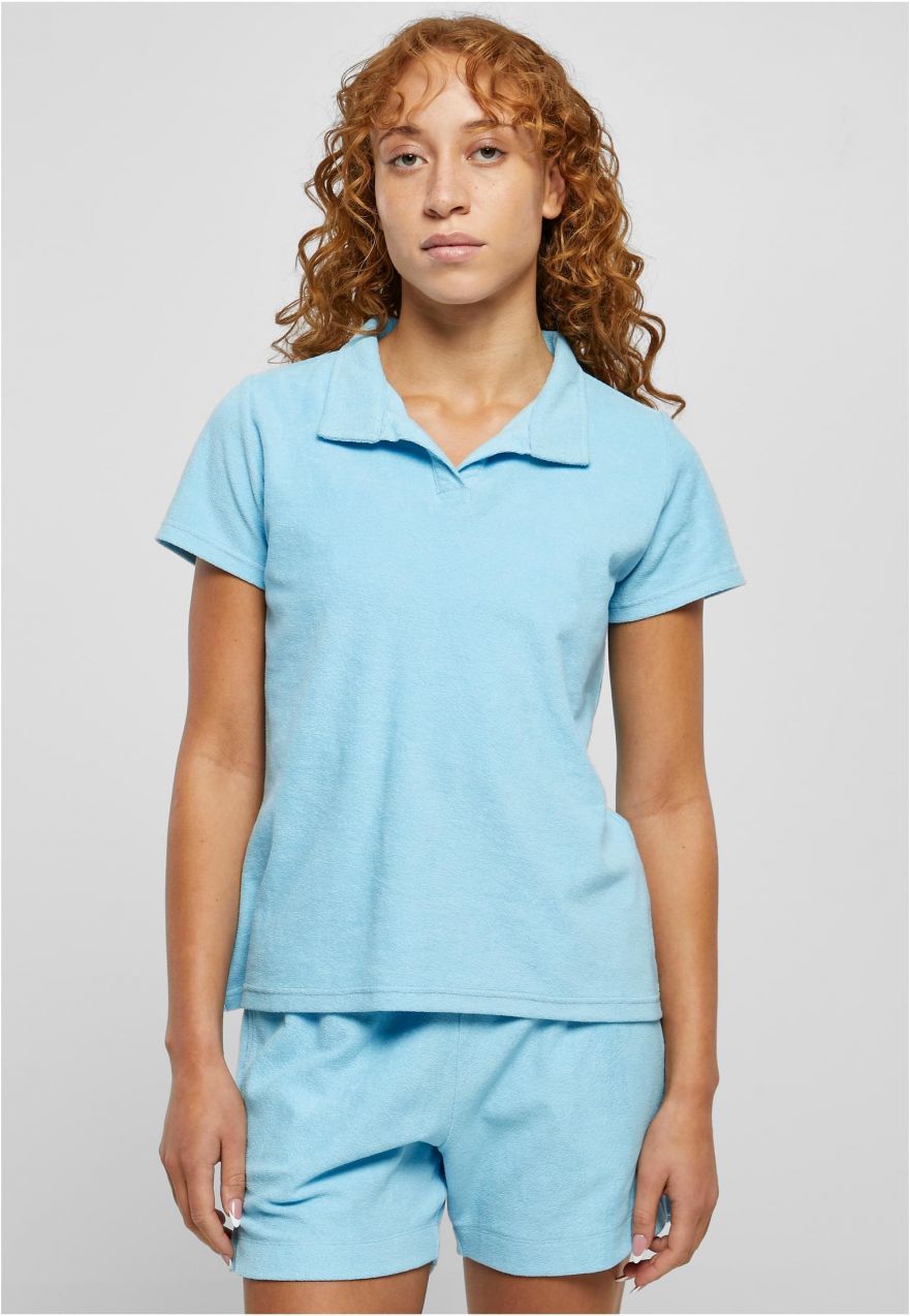 Women's towel Polo shirt balticblue