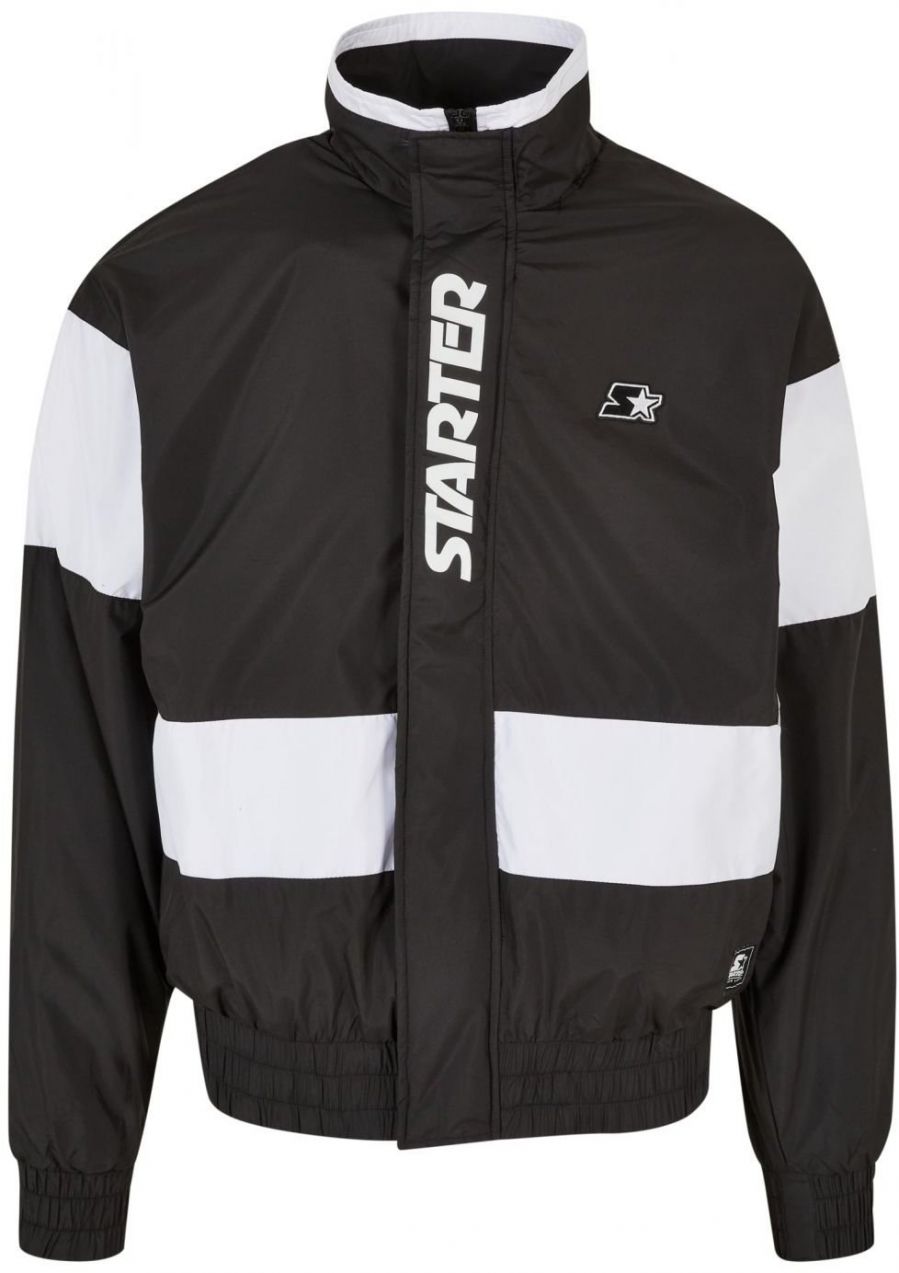 Štartovacia retro bunda na zips čierna/biela