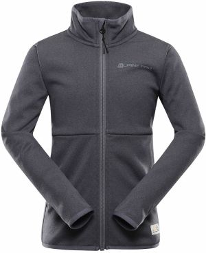 Šedá detská športová mikina na zips ALPINE PRO Qerto