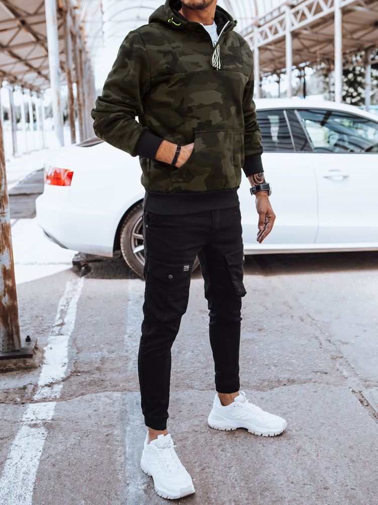 Men's camo hoodie green Dstreet