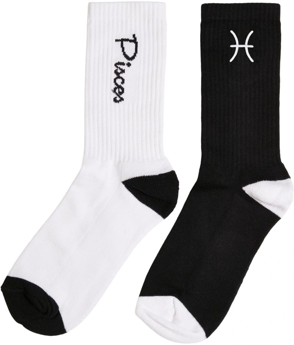 Zodiac Socks 2-Pack Black/White Fish