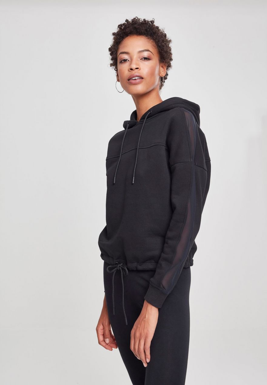 Women's Oversized Tech Mesh Chamois Hooded Black
