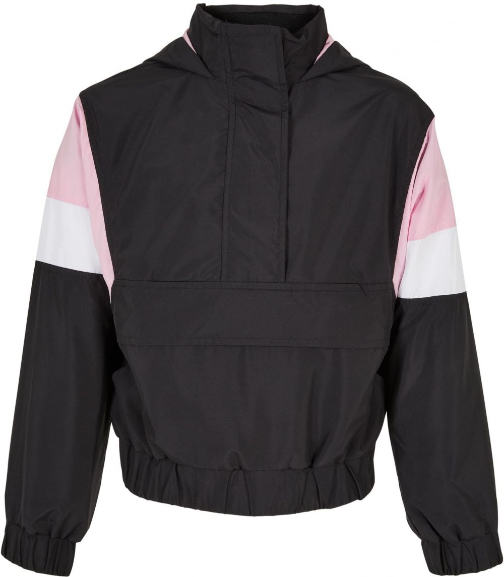 Girls' Light 3-Tone Tug of Choice Jacket Black/Girls Pink/White