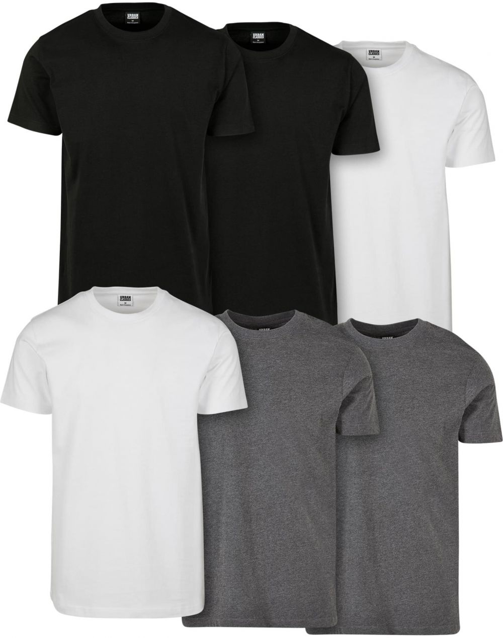 Basic T-Shirt 6-Pack blk/blk/wht/wht/chrcl/chrcl