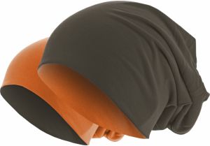 Jersey Beanie Double-Sided Chocolate/Orange