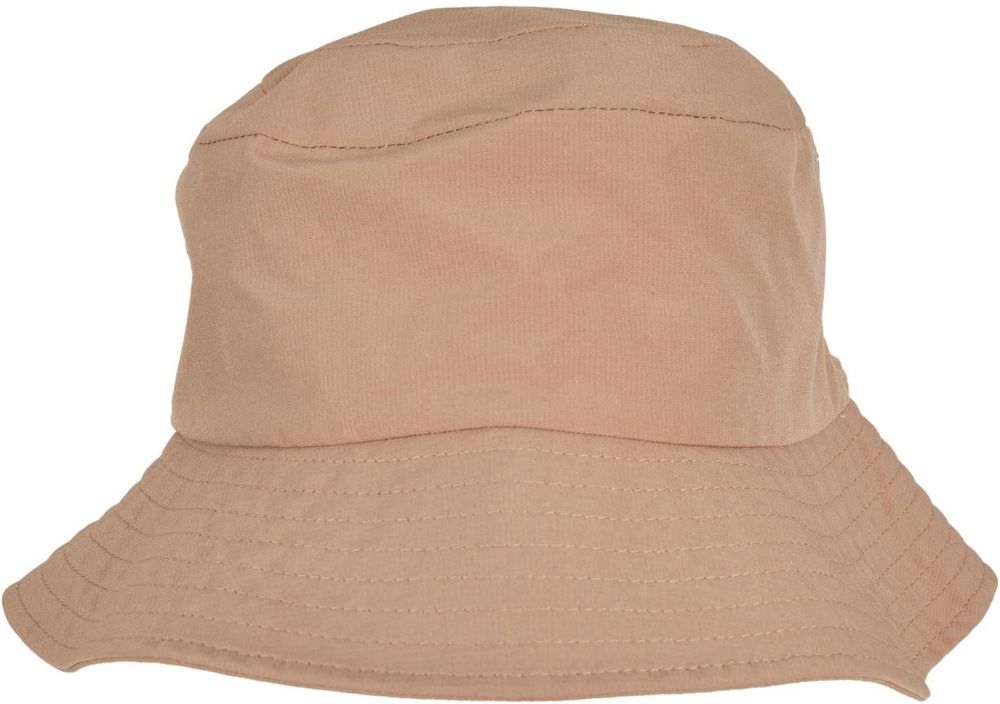 Beige cap with elastic bucket