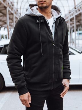 Men's insulated zip-up hoodie black Dstreet