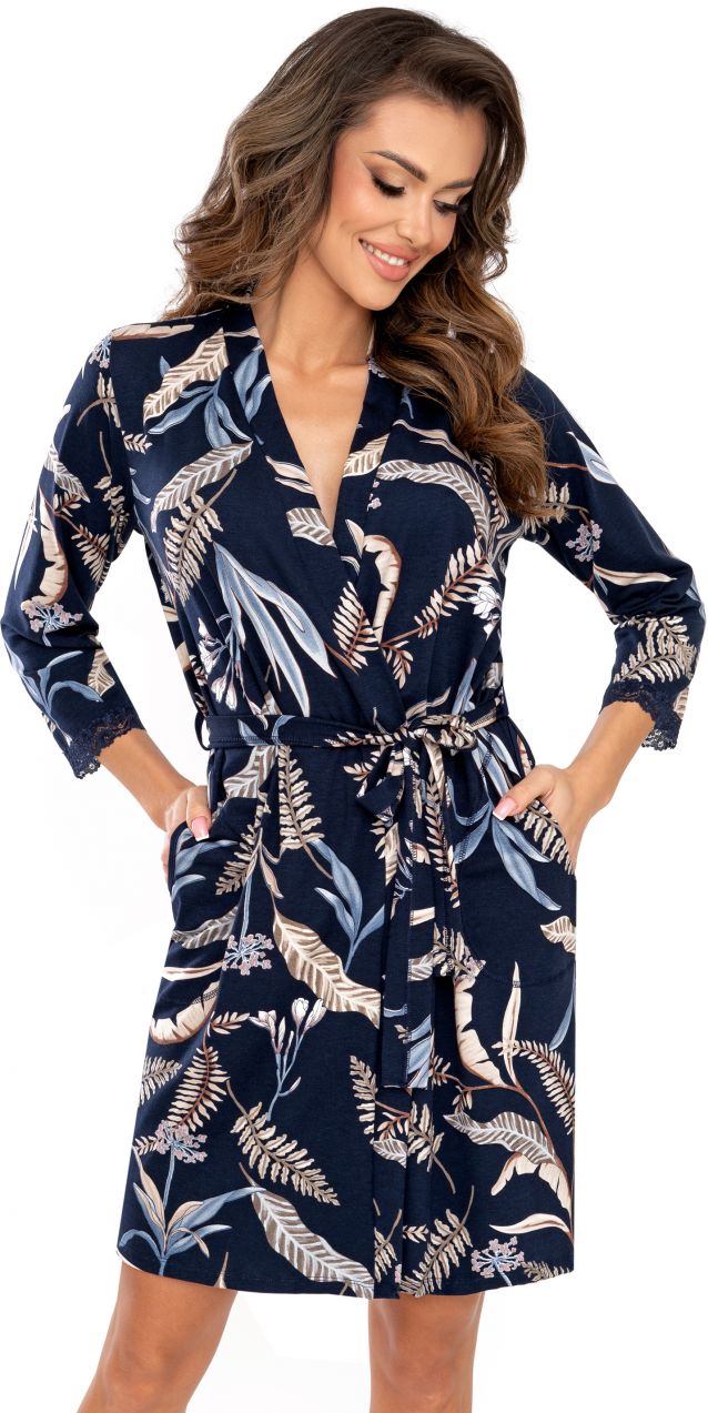 Helen dark blue bathrobe dark blue