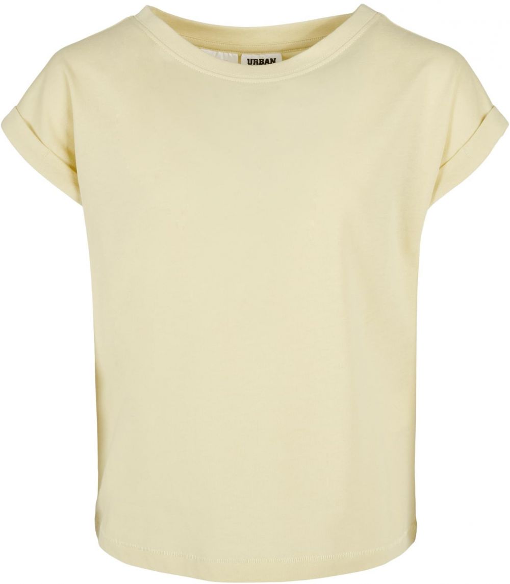 Girls' Organic Extended Shoulder T-Shirt - Soft Yellow