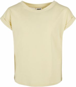 Girls' Organic Extended Shoulder T-Shirt - Soft Yellow