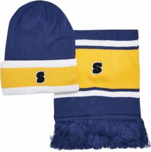 College Team Beanie & Spaceblue/CaliforniaYellow/WHT Wrap