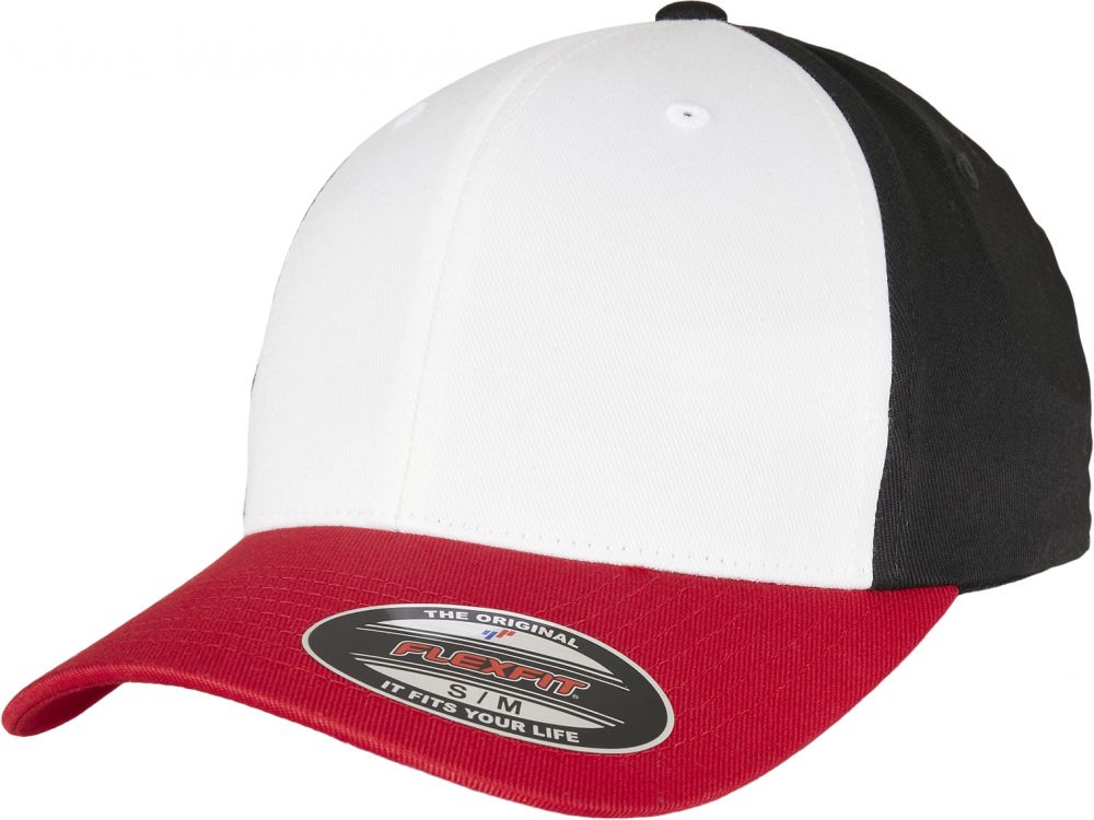 3-Tone Flexfit Red/White/Black