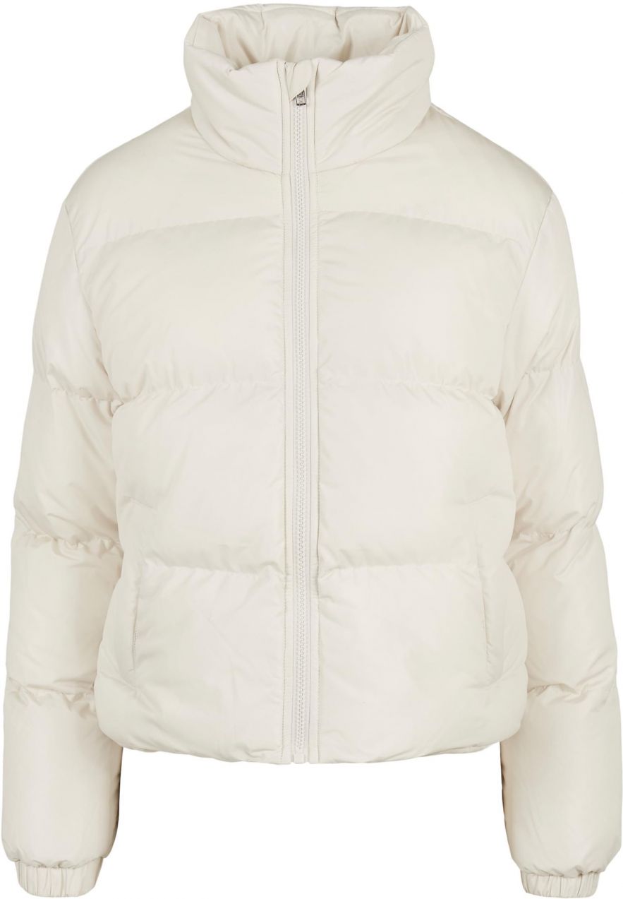 Women's short peach jacket with white sand