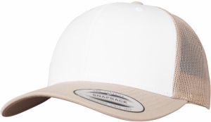 Retro Trucker Colorful front khaki/white/khaki